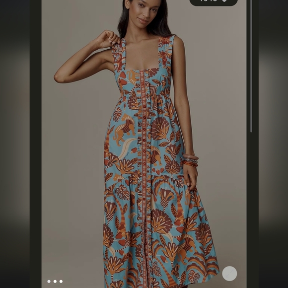 Farm Rio Square Neck Mididress - Picture 4 of 4